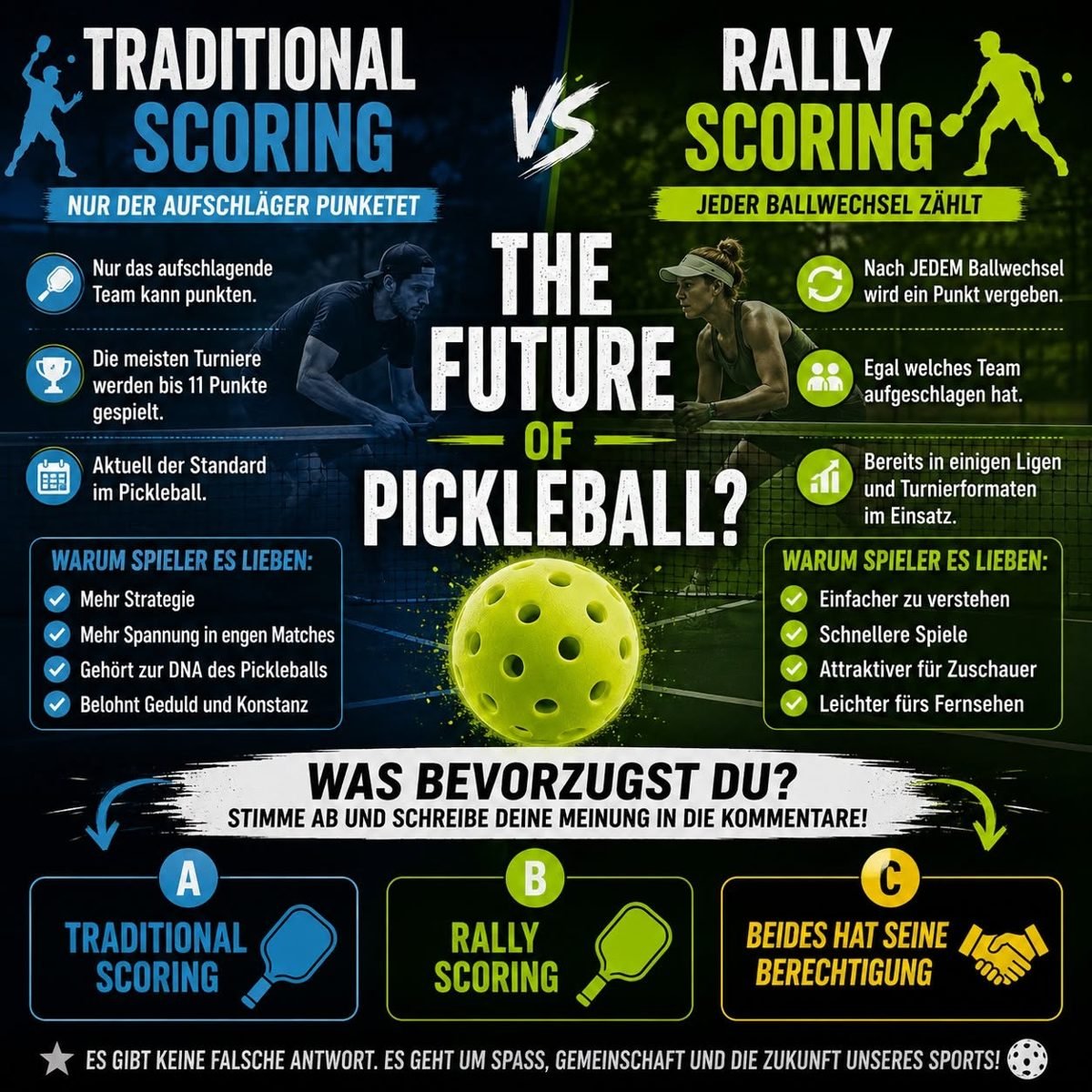 Traditional Scoring vs. Rally Scoring – die Zukunft des Pickleball?